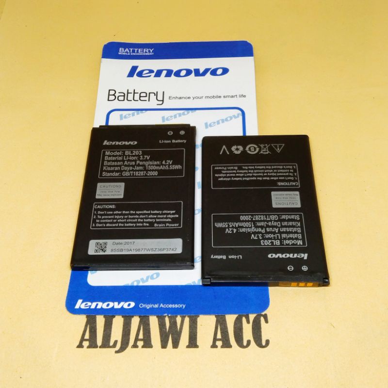 Baterai Batere Batre LENOVO A316/A316i/A369I/A269/A278T BL203 BL-203 Original Battery Handphone