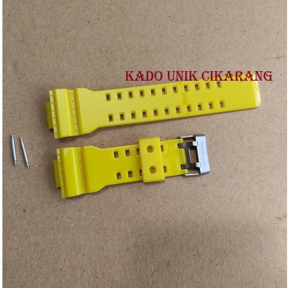 Tali Strap Untuk Casio G-Shock GA-100 GA-110 GA-120 GA-300 GD-100 GW-8900 Warna Kuning Grossy