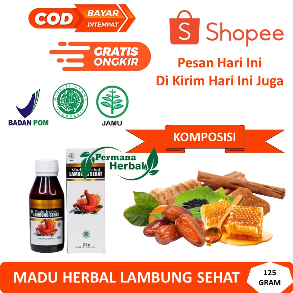 Obat Maag, Gerd, Asam lambung Kronis G Mag Herbal Madu Herbal Lambung Sehat Untuk Maag Sirup