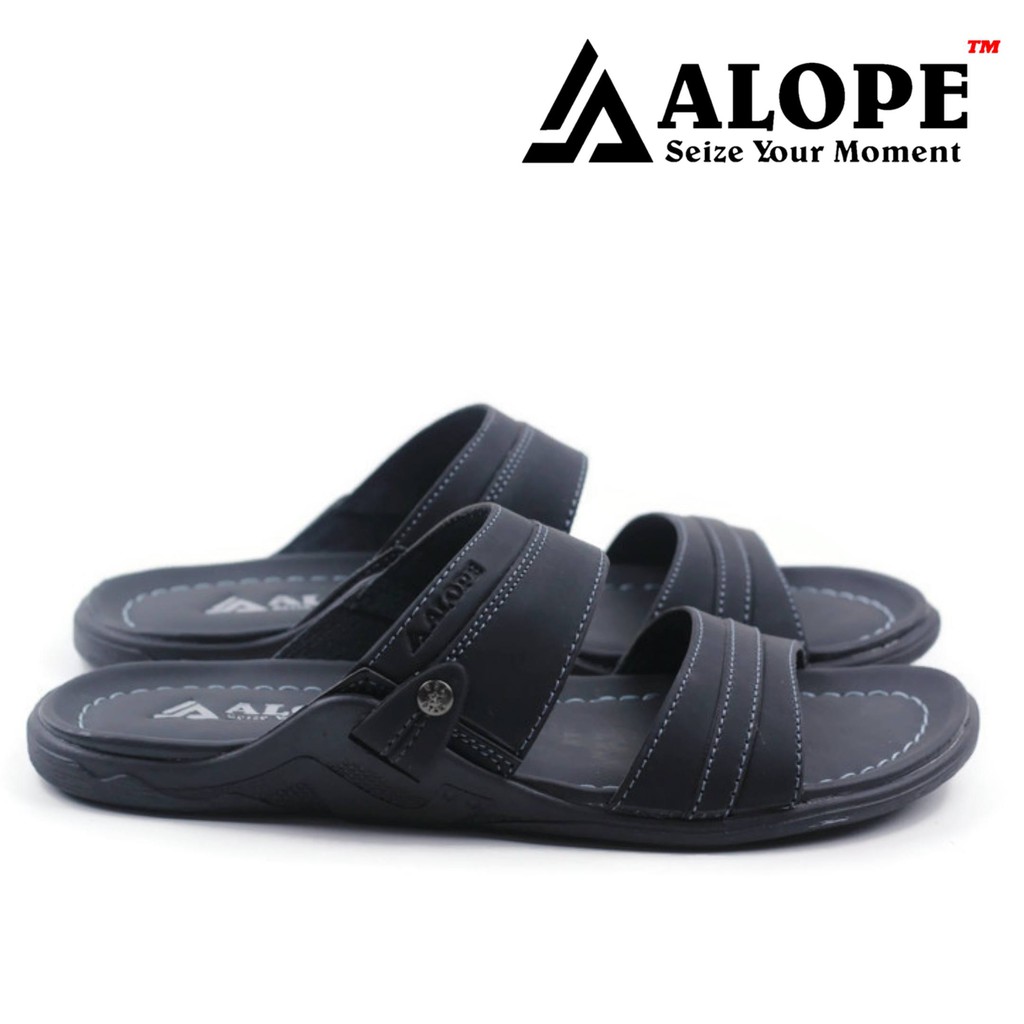 Sandal Kulit Alope H 06 Model Cowok Sendal Pria Kasual Ukuran 39 Sampai 43-5