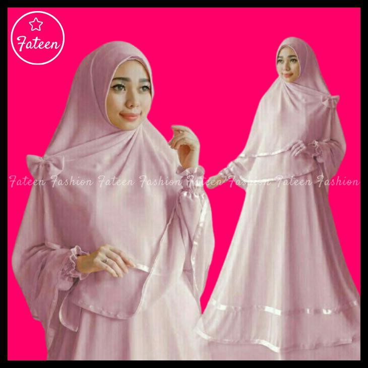 Baju Gamis Set Syari 303- Gamis Syari Terbaru 303 - Hitam