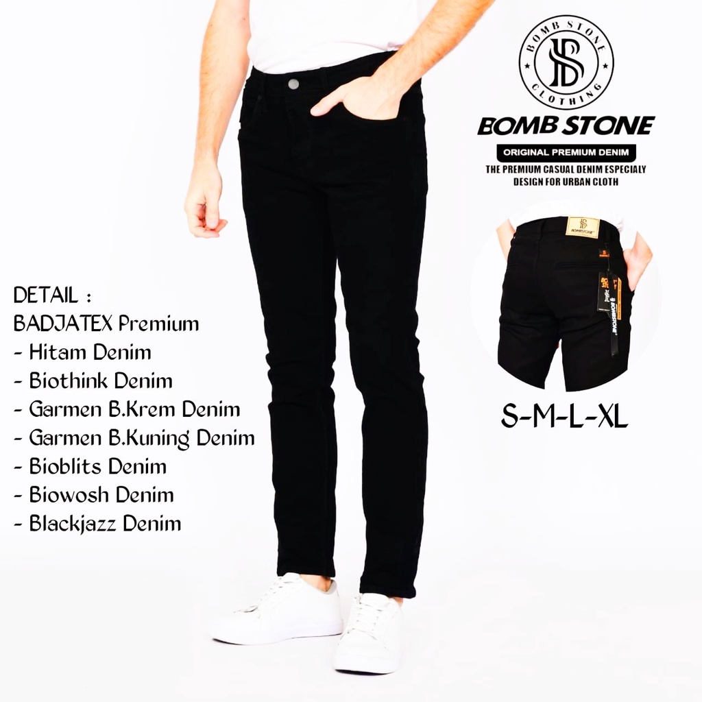 Celana Jeans Pria Slimfit Denim Bombstone Original Bandung