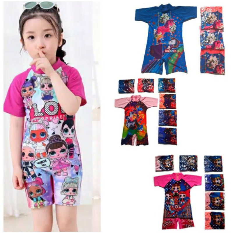  BAJU  RENANG ANAK PEREMPUAN PONY UNICORN  LOL Shopee  Indonesia