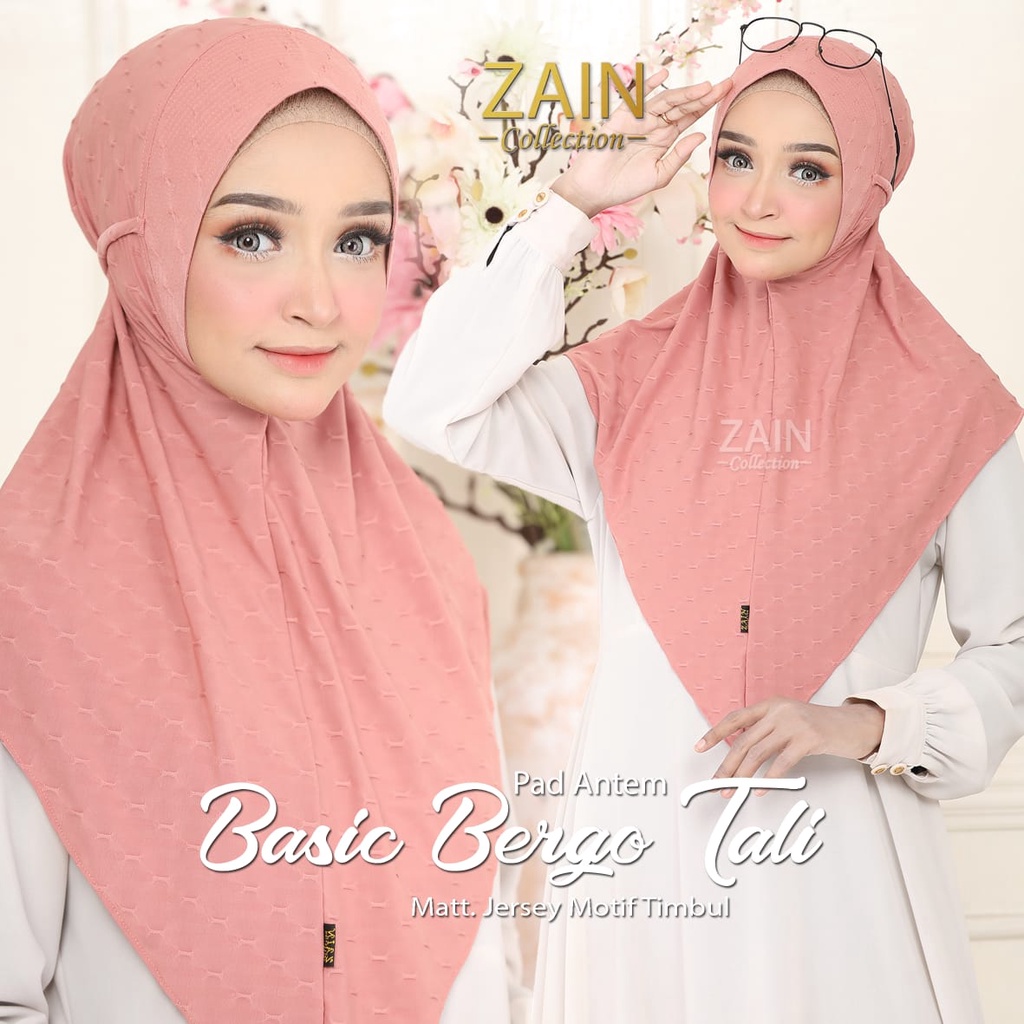 Jilbab Instan Bergo Basic Tali Ori Zain Collection-DUSTY