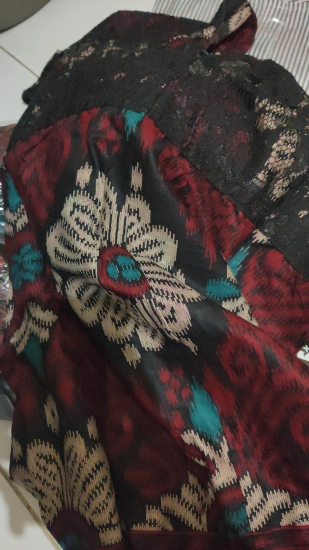 Couple Batik Hem Batik Dress Kombinasi Brokat Motif Tenun Terbaru Asli Pekalongan 29