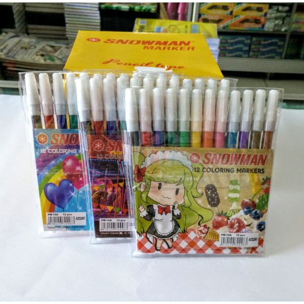 

SPIDOL SNOWMAN SET 12 WARNA PW-12A