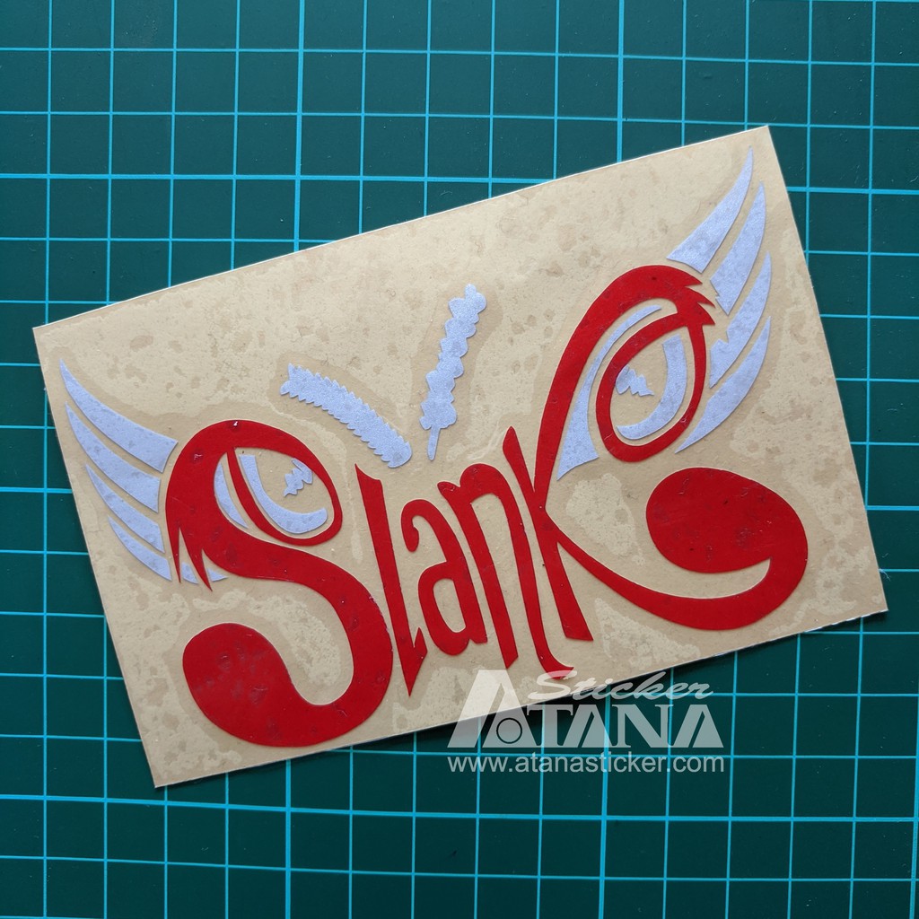 Stiker Cutting Reflective Logo Band Slank Wings 12 x 7,5 cm