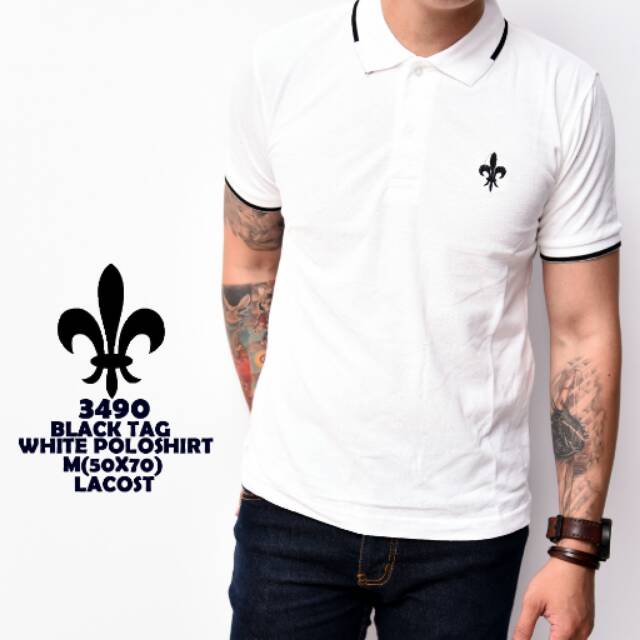 

BLACK TAG WHITE POLOSHIRT