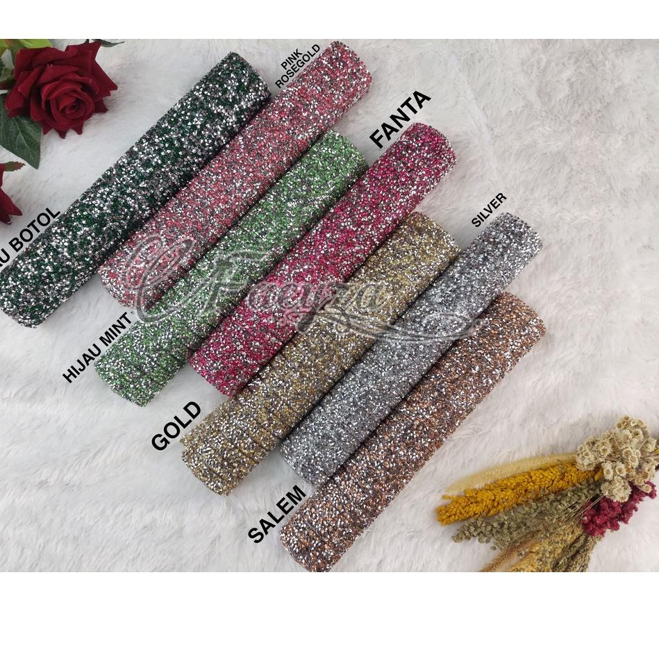 ✈ Payet Tikar Gosok | Payet Diamond Kristal Gosok 22 cm × 40 cm ☈