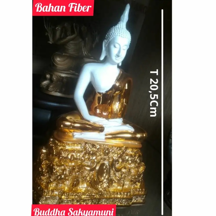 Patung Buddha-Rupang Buddha Sakyamuni Fiber 20,5Cm