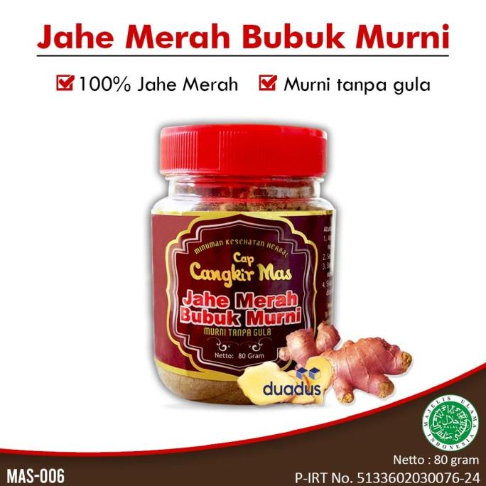 

TERBARU Jahe Merah Bubuk Murni 100% Tanpa Gula Cap Cangkir Mas Toples 80 Gram/MINUMAN COLLAGEN/MINUMAN YOYIC/MINUMAN DIET/MINUMAN PEMUTIH BADAN/MINUMAN KOREA/MINUMAN KEMASAN/MINUMAN KALENG/MINUMAN KOTAK/MINUMAN SEHAT HERBAL/MINUMAN SEHAT UNTUK