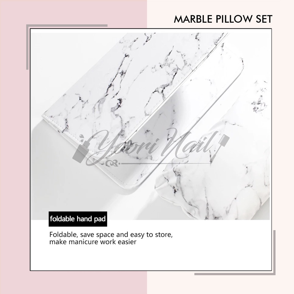 Marble pillow hand rest set alas manicure arm rest nail art salon