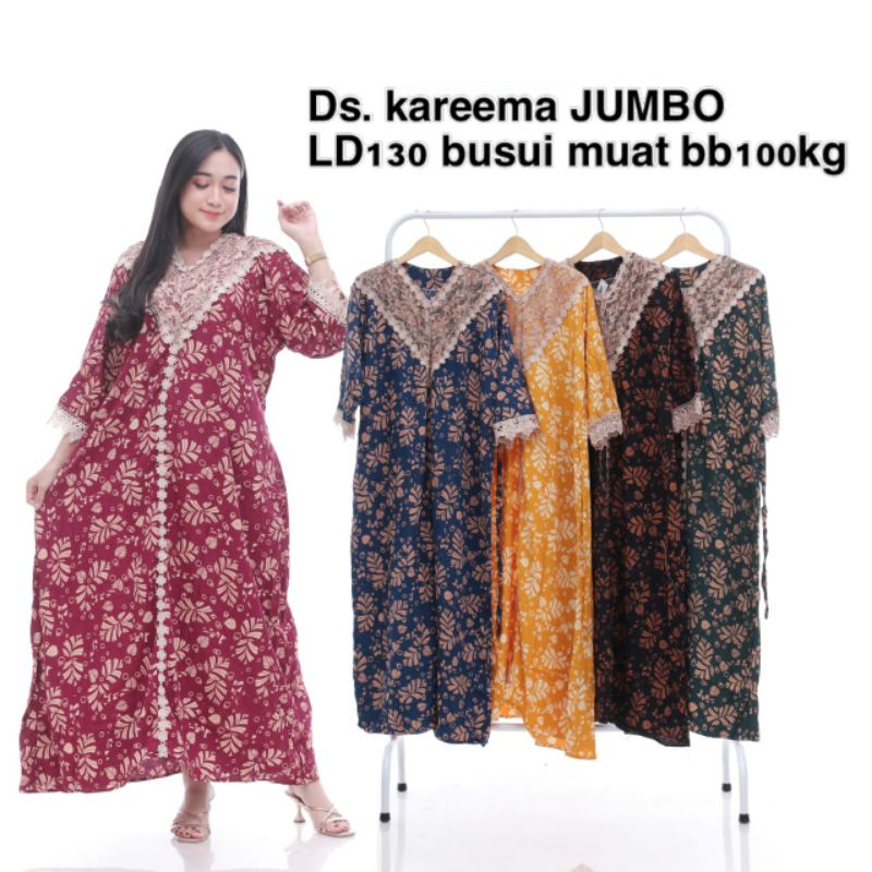 daster arab jumbo motif daun besar