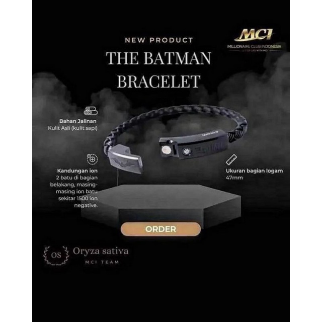 MCI GELANG KESEHATAN BATMAN ORIGINAL AKSESORIS