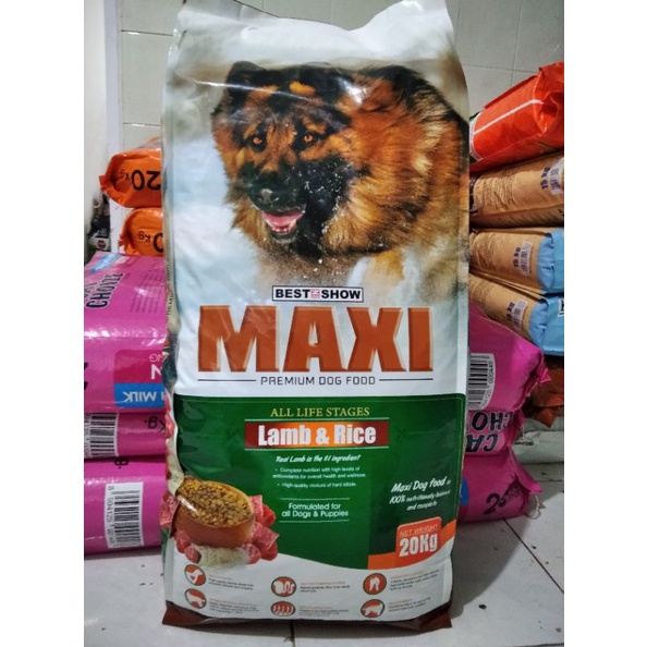 Maxi dog food 20kg lamb Makanan Anjing lamb&amp;rice ( Exspedisi )