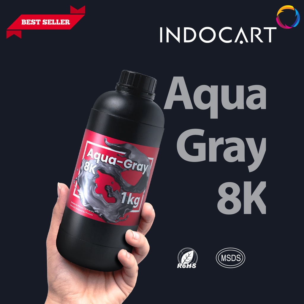 INDOCART Tinta Resin 3D Printer Resin Phrozen Aqua-Gray 8K 1kg