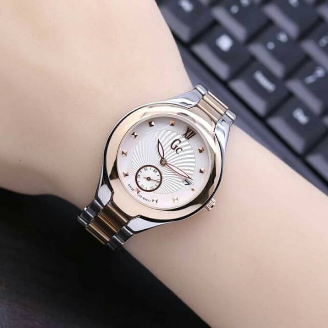 Terlaris Jam Tangan Wanita Guess Collection / GC 1102 ET Free Baterai Cadangan & Box