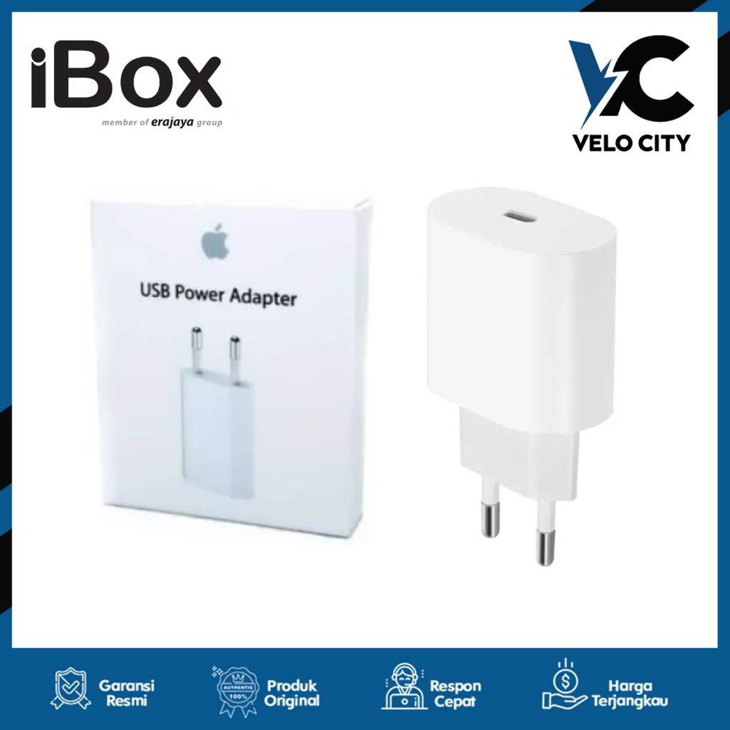 Kepala Charger Apple Kepala Charger Iphone 20watt Garansi Ibox 1th Indonesia