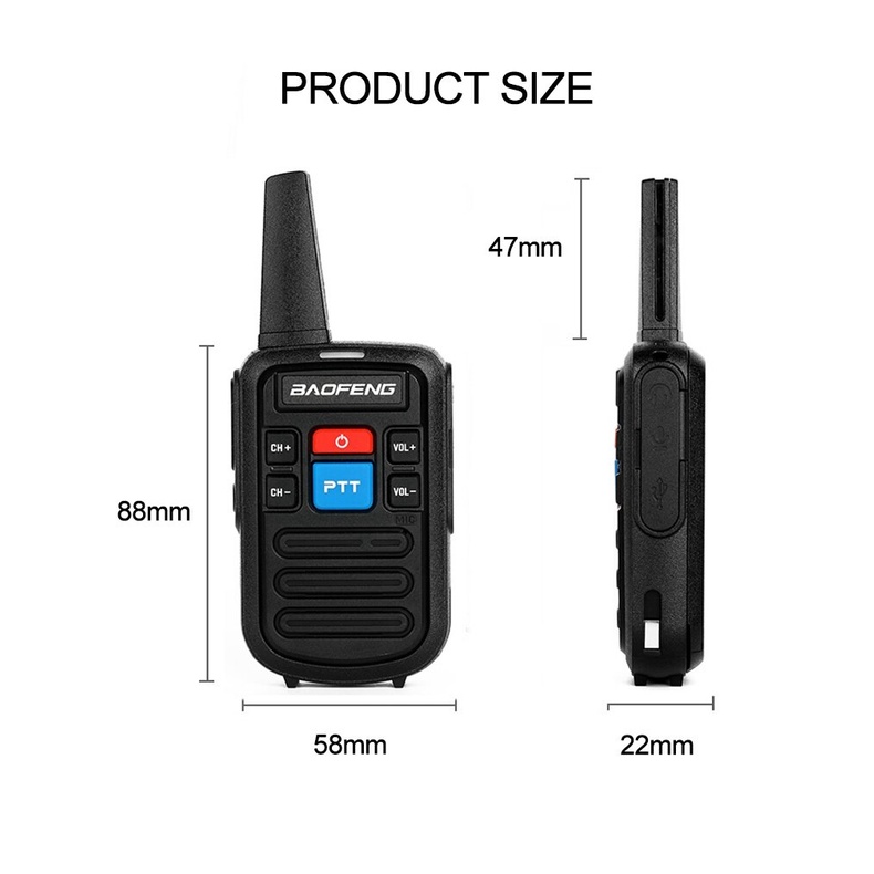 BAOFENG BF-C50 - Mini Single Band Walkie Talkie Set Isi 2pcs - GR