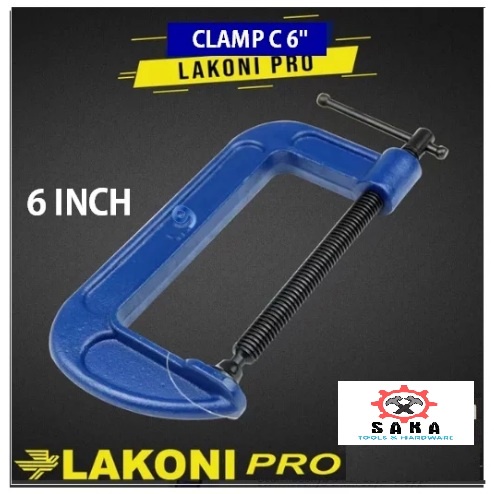 Catok C klem LakoniPro C Clamp G 6 inch Alat pres kayu Pengelasan Body Jumbo