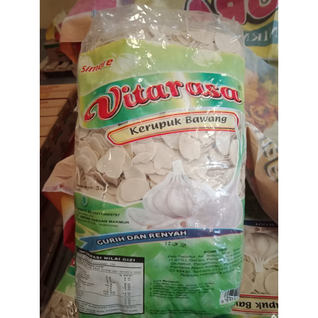 FINNA | Vitarasa Kerupuk Sari Udang/ Bawang/ Ceriping Jumbo 5 kg (SPS)