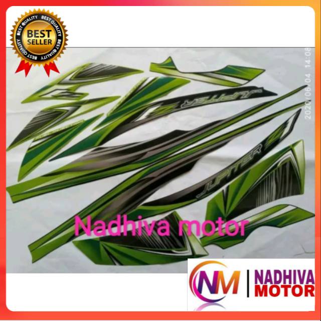 Striping sticker lis body yamaha jupiter z1 hijau