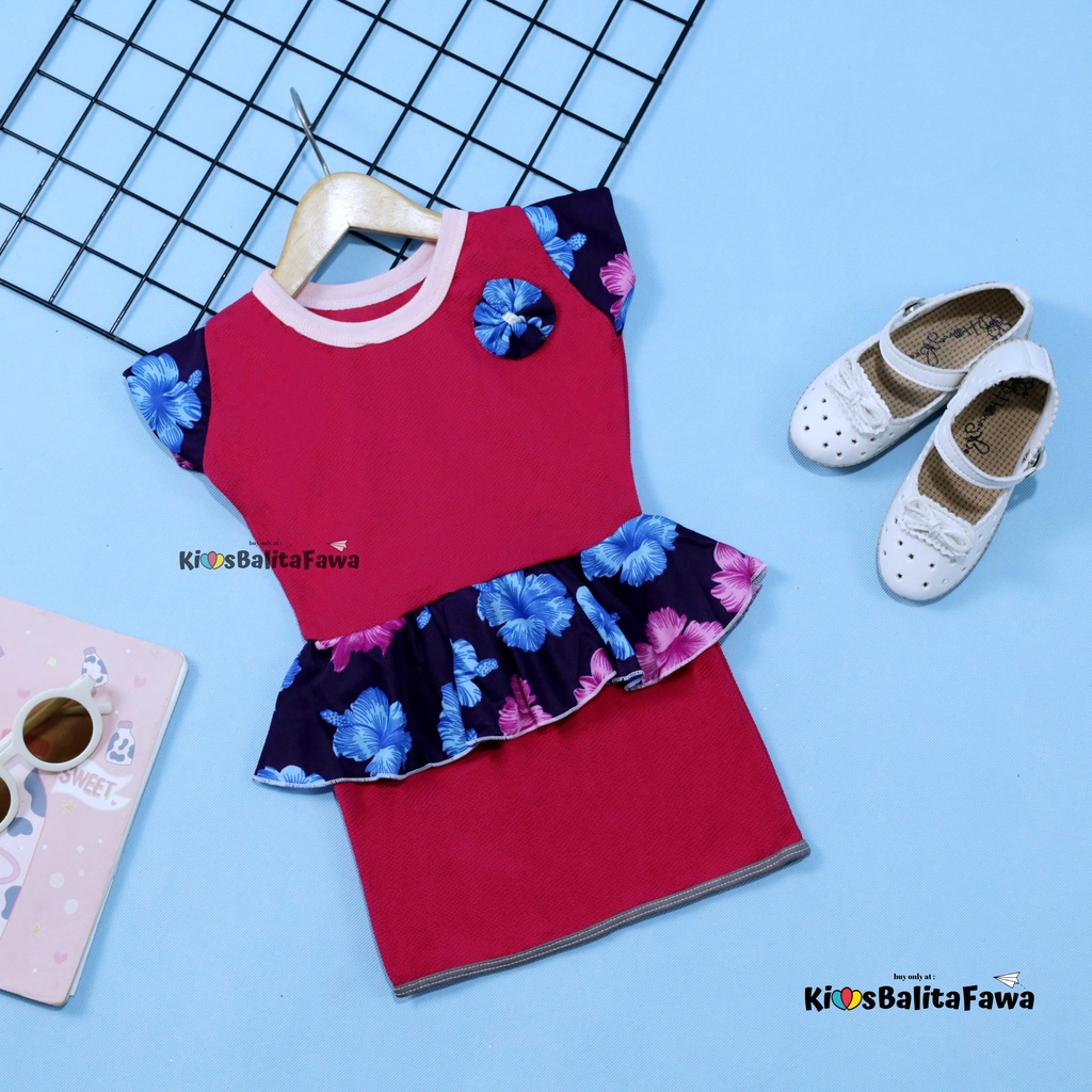 Dress Lori Bayi 3-18 Bulan  / Dres Baby Anak Perempuan Lengan Pendek Baju Pesta Adem Murah Harian