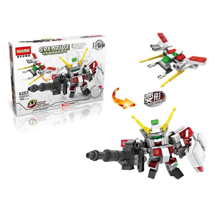 ROBOT... Lego Robot HSANHE 6203 White Gundam