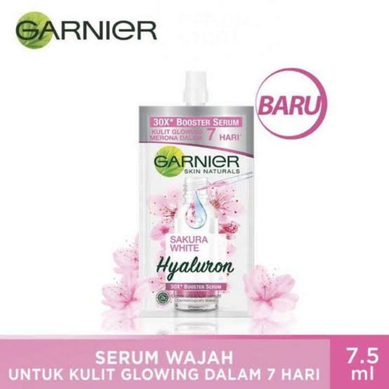 GARNIER SAKURA GLOW 30X HYALURON BOOSTER SERUM 7,5ML (Sachet)