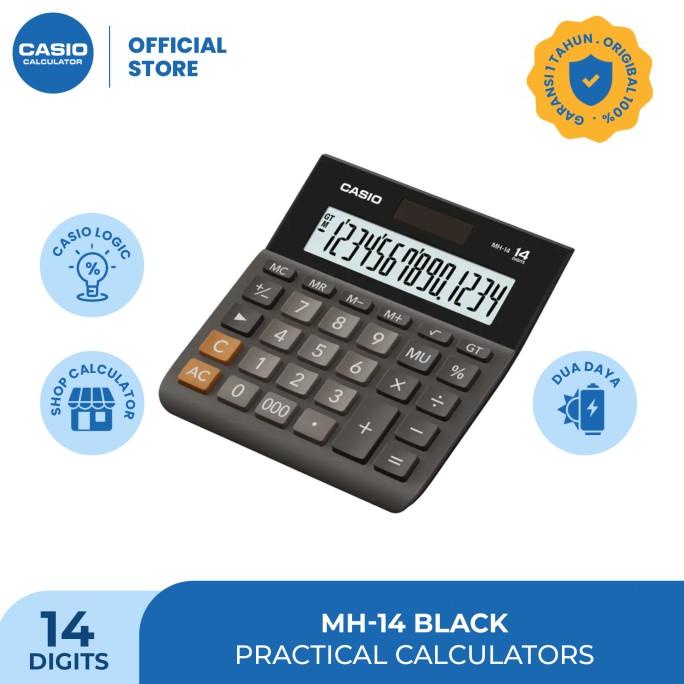 

[COD] Casio Calculator MH-14 Black - 14 Digit TERBARU Kode 1012