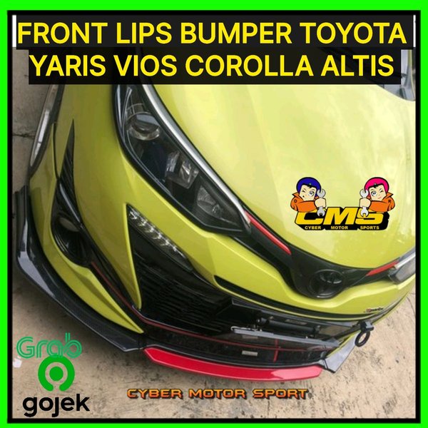 Lips bumper depan yaris TRD. lips bumper universal. front lips bumper
