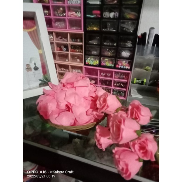 Termurah Bunga Tangkai mawar flanel, bunga mawar flanel