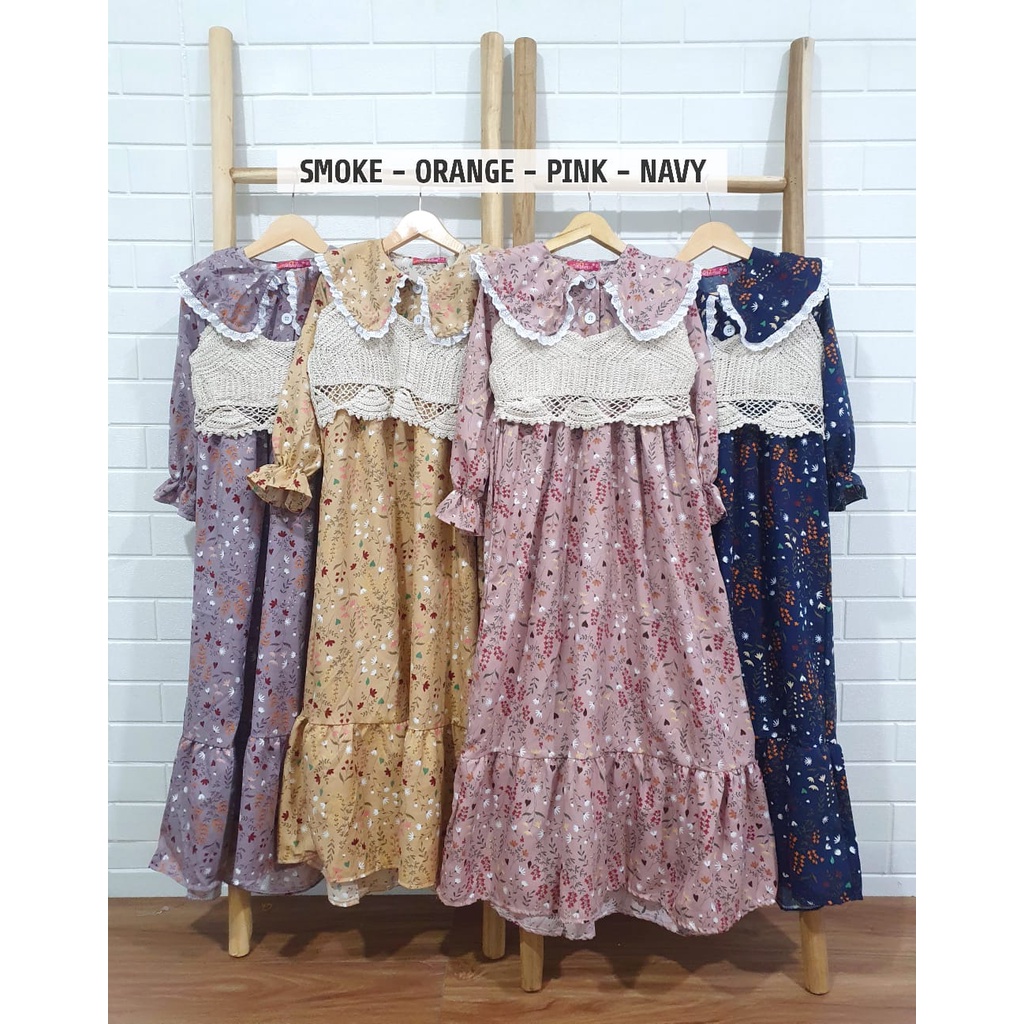 GROSIR 3PCS GAMIS/LONG DRESS BY KIDS CATHERINE SZ 1620 (9-11THN)