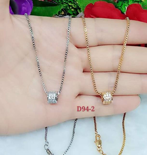 Kalung silindris full Permata D 993-1&amp;D 94-2