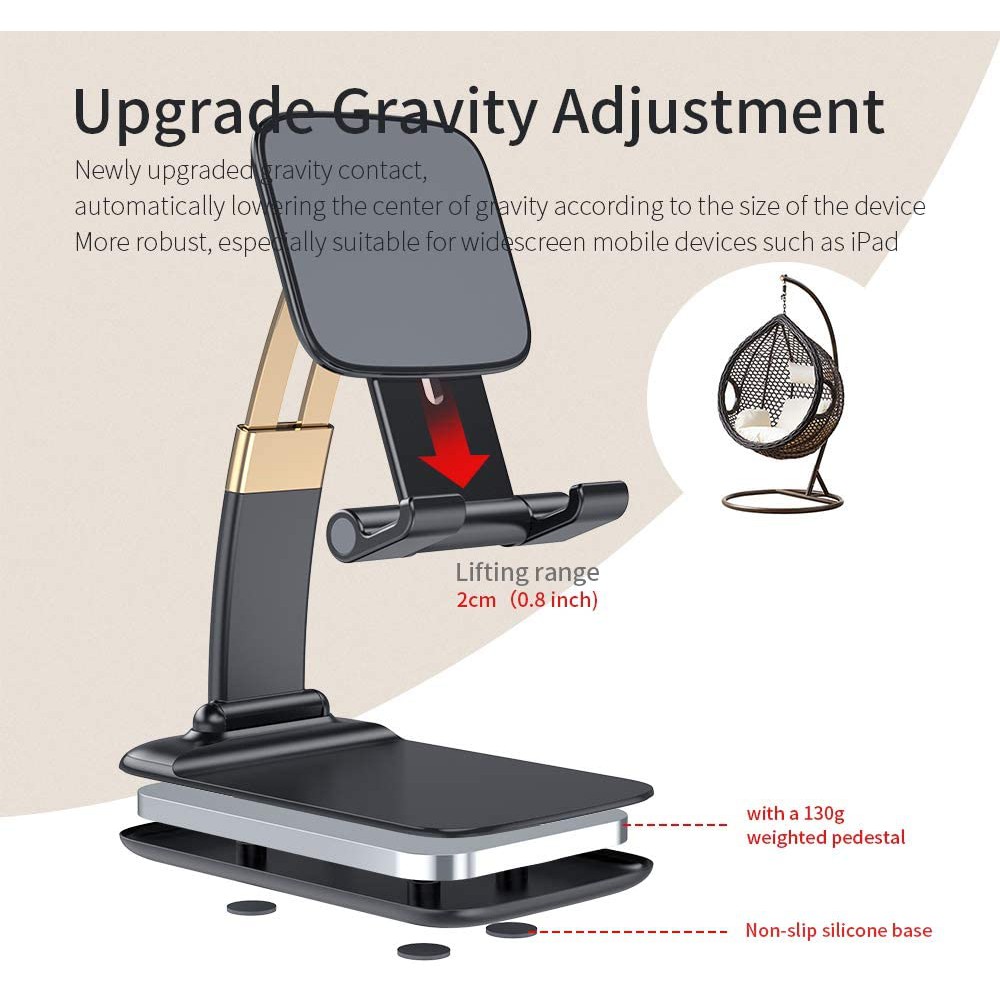 Holder Hp Lipat Lengkung - Desktop Phone Holder Foldable - Stand Holder Phone - Aksessoris HP