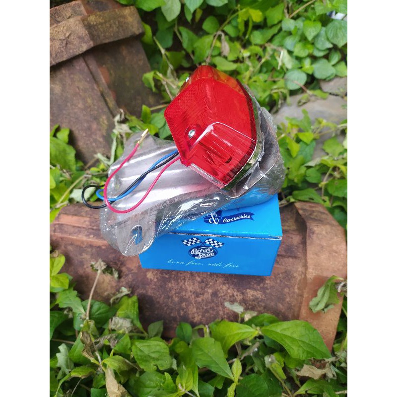 STOPAN BSA LED DIAMON PUTIH LAMPU STOPAN LAMPU BELAKANG CB100 CB GLATEK SET PANGKON DUDUKAN V80