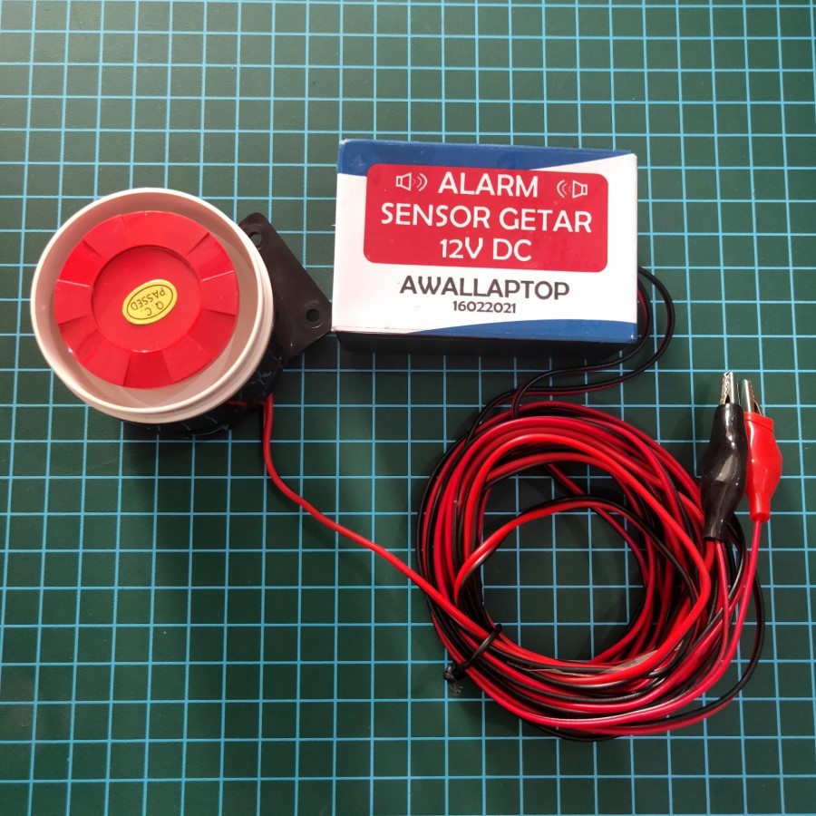 alarm sensor getar 12V 115dB sirine alaram tembok rumah walet