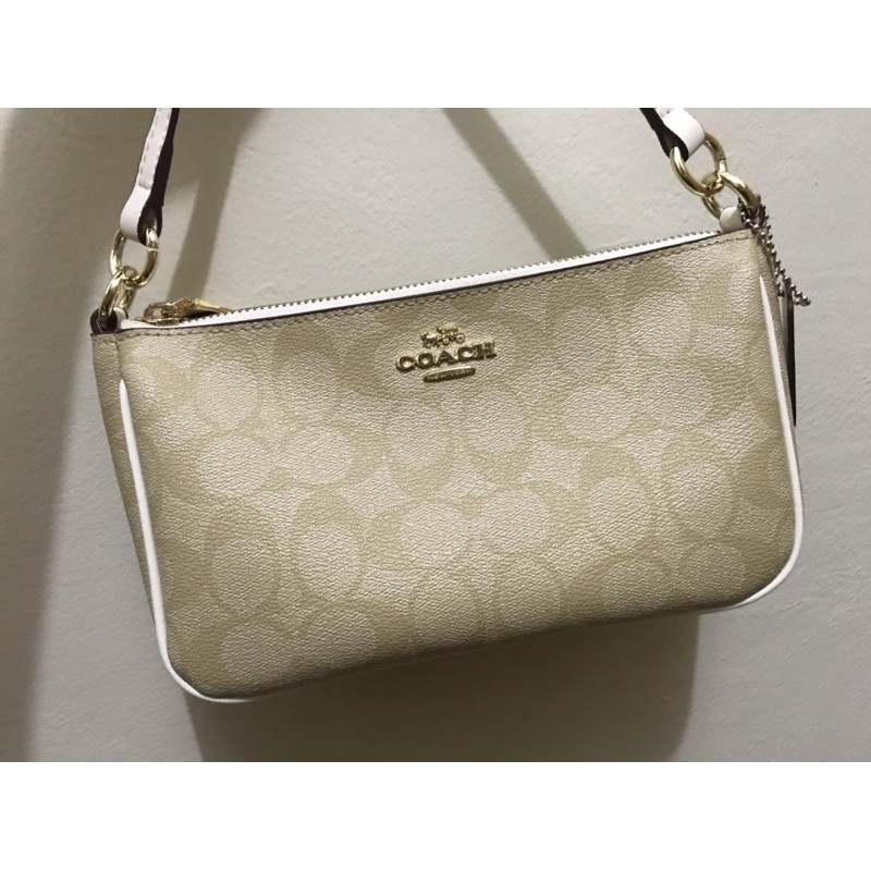 *preloved* COACH TOP HANDLE SIGNATURE CROSSBODY BAG