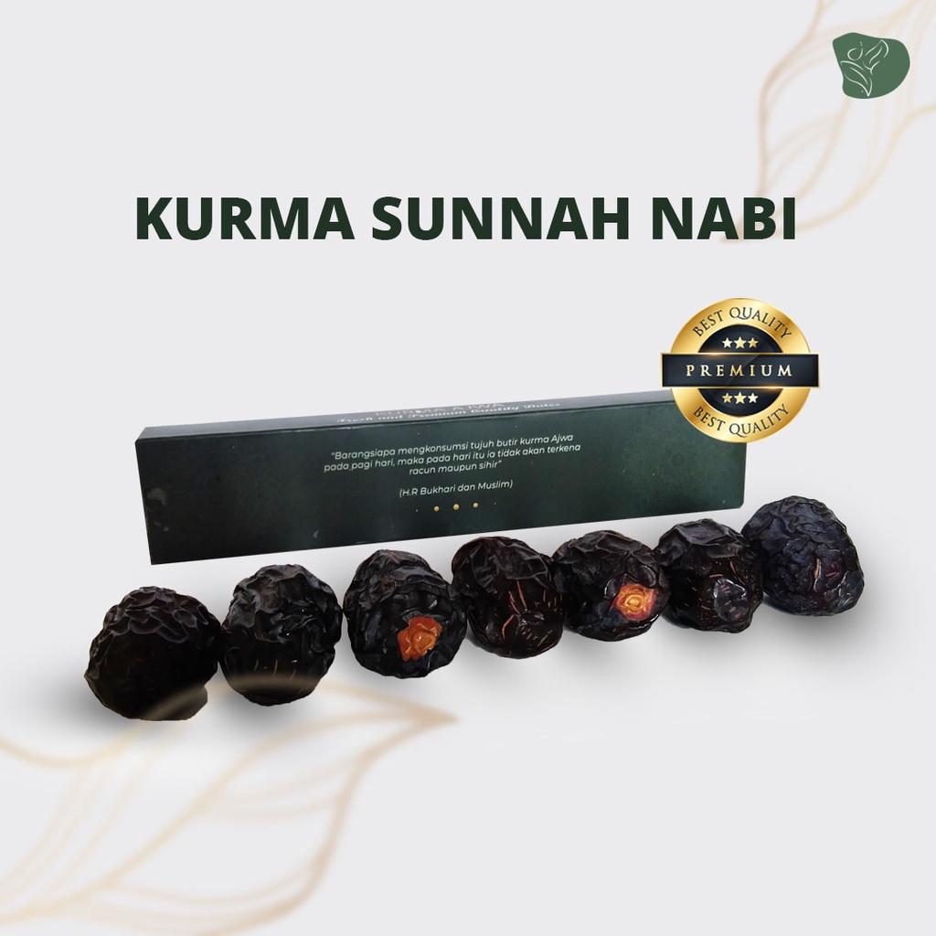 Kurma Ajwa 7 Butir Premium Quality Black Dates kurma nabi