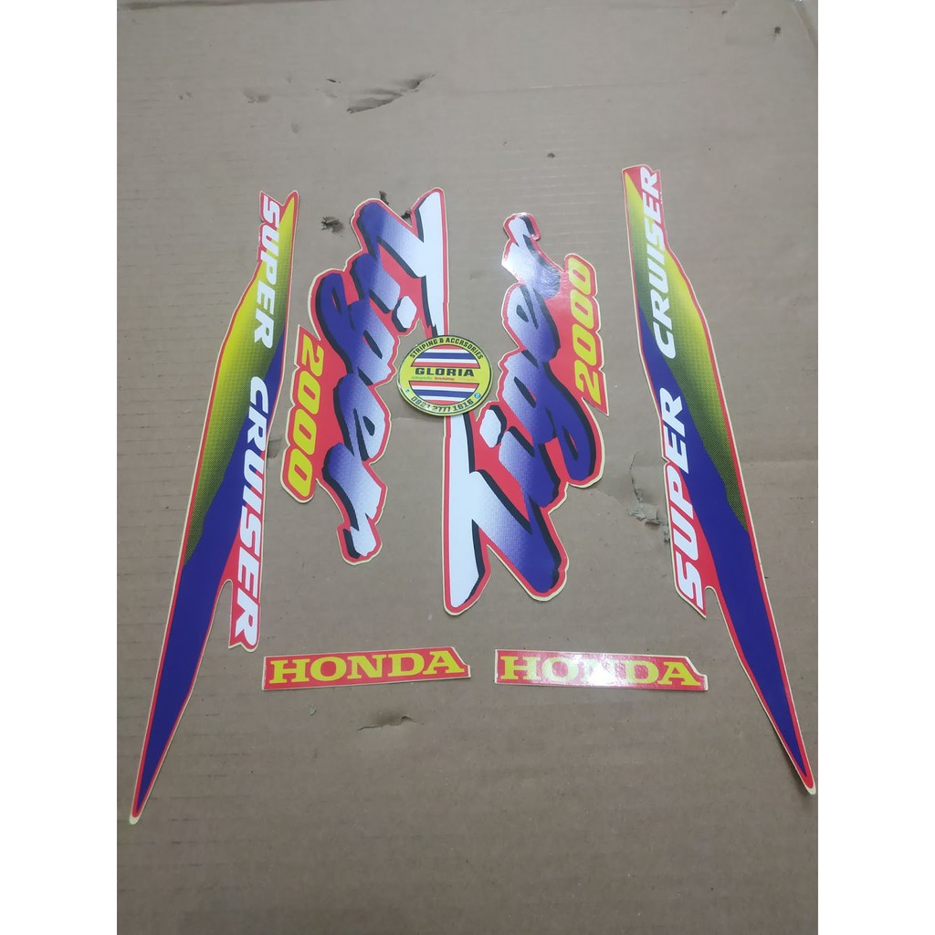 Striping List Body Honda Tiger 2000 - Merah Biru