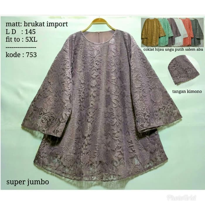 Baju Atasan Brukat Super Jumbo -