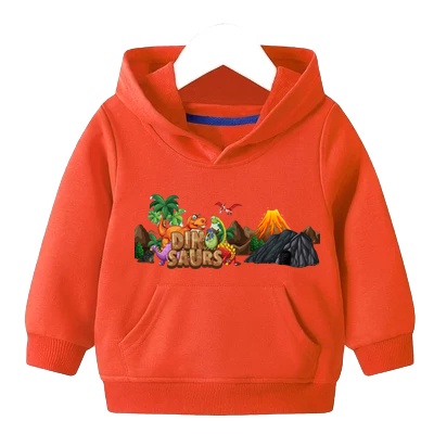 Sweater Anak Dino Land Hoodie Anak Fleece Usia 2 - 6 tahun