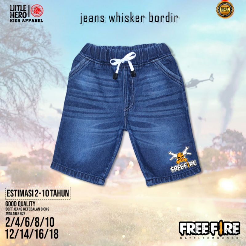 Celana Pendek Jeans Anak Laki laki Whisker Usia Umur 1 2 3 4 5 6 7 8 9 10 Tahun Celana Pendek Anak C