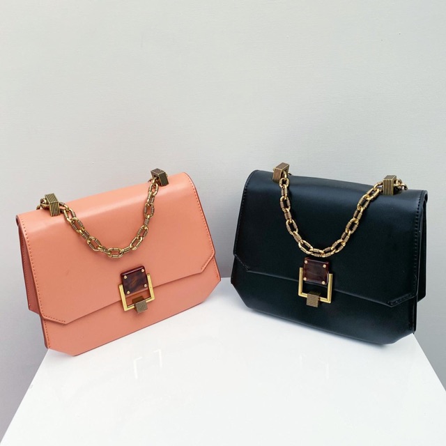 SALE Chain Handle Geometric Crossbody Bag