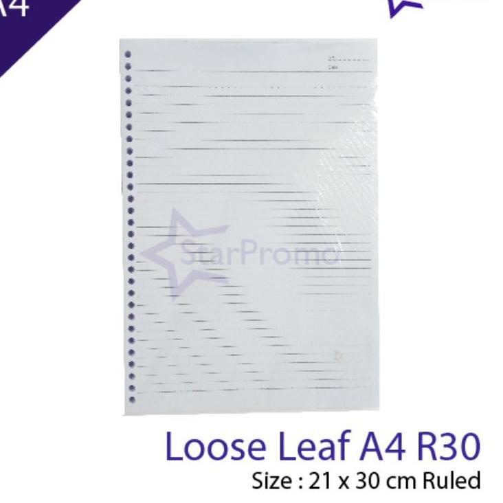 

Langsung Ambil Loose Leaf A4 Ring 30 Isi 100 Kertas File Murah