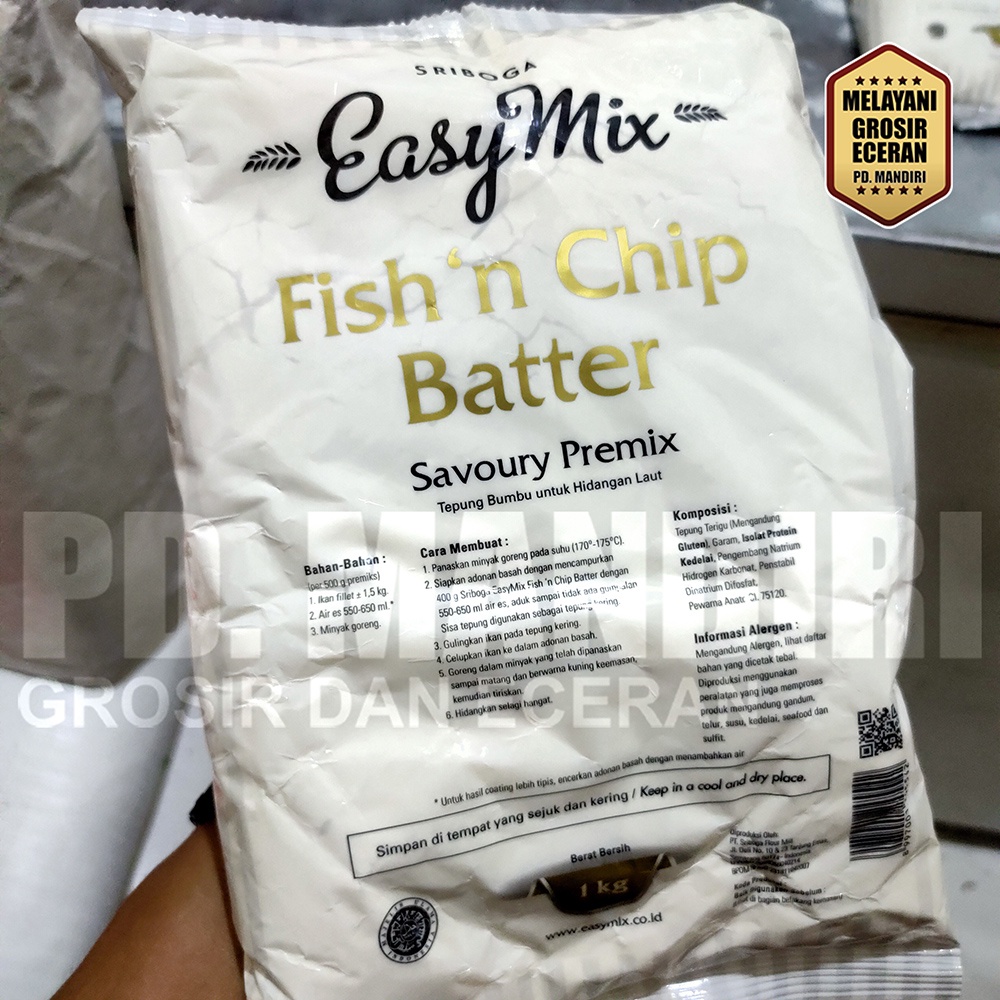 

SRIBOGA EASY MIX FISH N CHIP BATTER 1 KG HIDANGAN LAUT