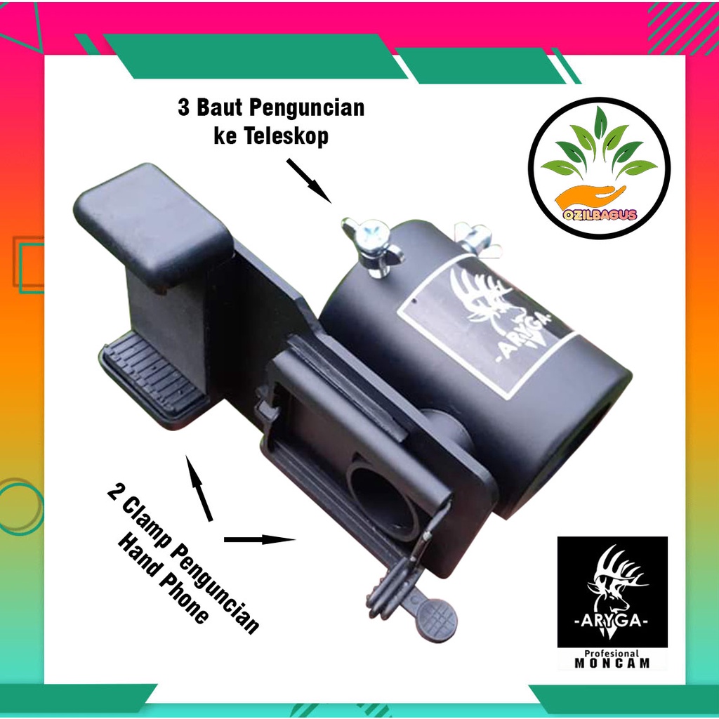 Moncam Mounting Kamera Samping Teleskop Original Aryga