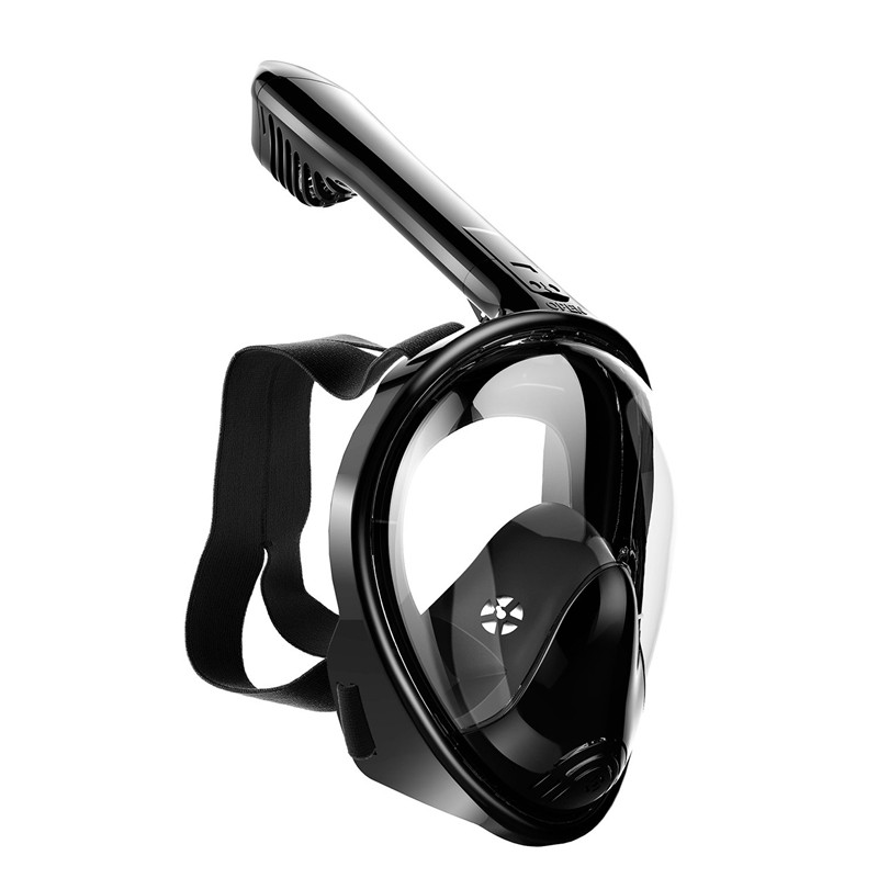 Kacamata Full Face Selam Scuba Underwater Diving Snorkeling - M3068G - Black