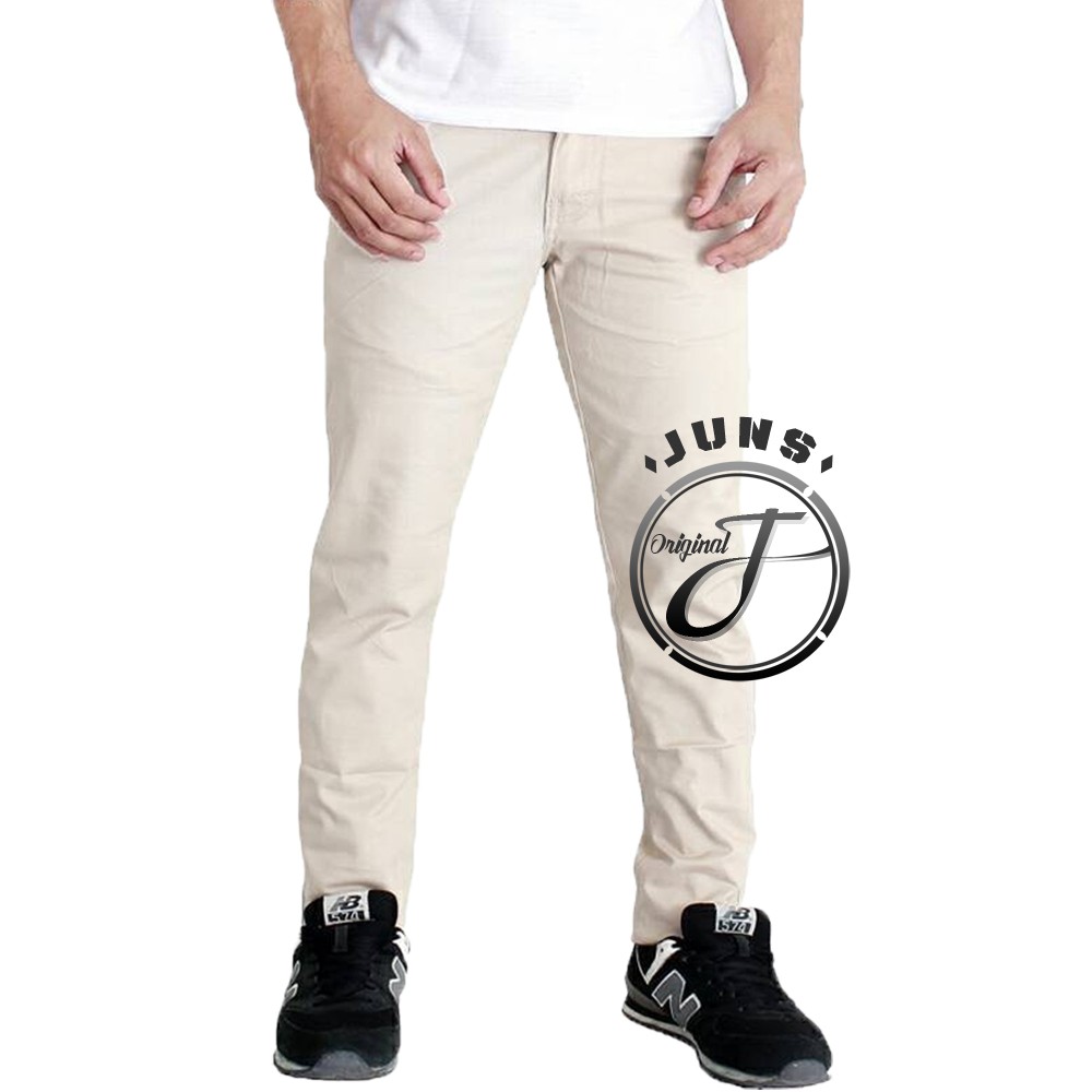 Celana Chino Pocket Long Pant Original Cream 1KG MASUK 4PCS