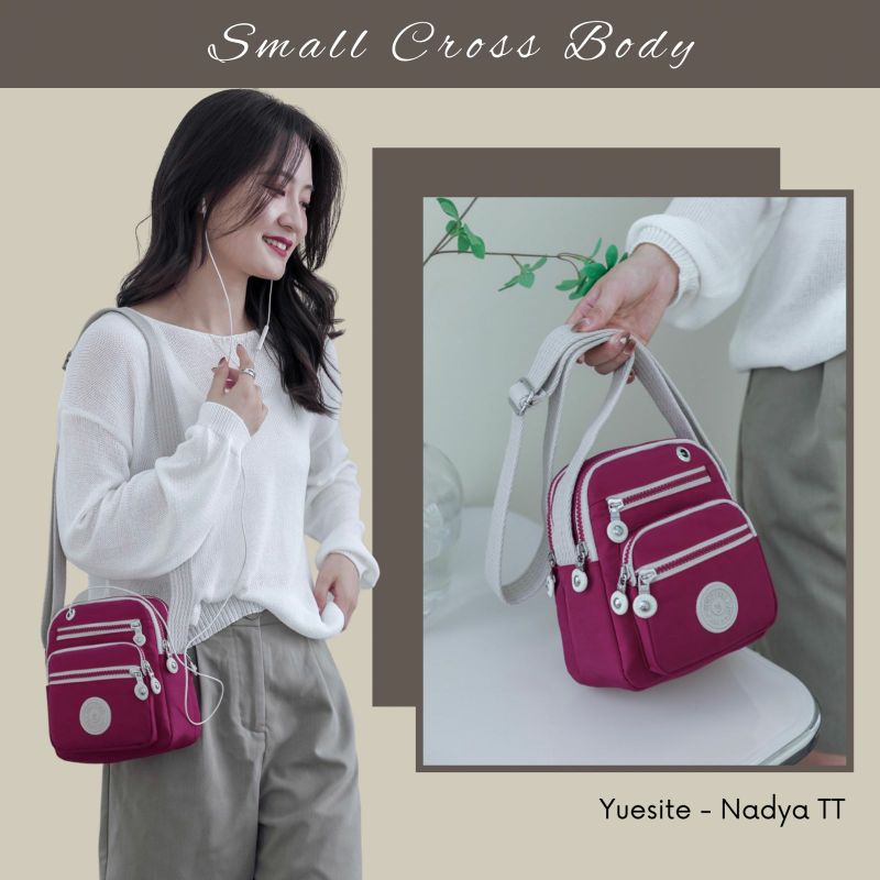 TAS SELEMPANG YUESITE NADYA POLOS DAN MOTIF SLINGBAG TERLARIS